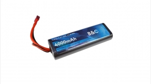 Аккумулятор LiPo B&C 4000 MAH 7.4v (2s) 35C, XT60, Hardcase (закругленный)