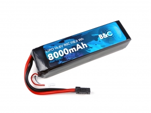 Аккумулятор B&C LiPo 14.8v 8000мАч 90C (4S, Softcase, разъём TRX)