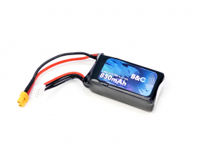 Аккумулятор LiPo B&C - 11.1v 850мАч 75C (3S, Softcase, разъём XT30)