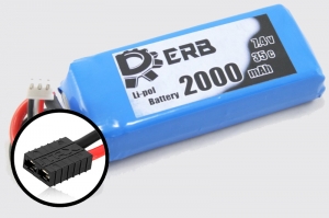 DB-7421-TRX Аккумулятор DERB Li-po 7.4V 2000mAh TRX для моделей Traxxas 1:16: Summit, E-Revo