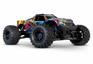 Радиоуправляемая модель монстра TRAXXAS Maxx Wide™ 1/10 4S 4WD c аппаратурой TQi™ 2.4 GHz TSM (цвет Рок-н-Ролл)
