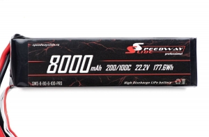 Аккумулятор Speedway Slide Li-Po 6S 22.2v 8000mAh 100C XT90S Softcase