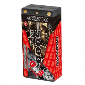 Аккумулятор GNB 5000mAh 7.4V 2S 120C LiPo Shorty Pack Bullet 4 мм + XT60 HardCase