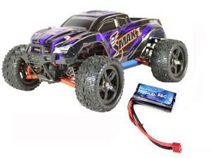 Радиоуправляемый монстр Remo Hobby SMAX UPGRADE V2.0 4WD 2.4G 1/16 RTR (синий) + дополнительный аккумулятор Li-ion B&C 3000mAh, 7,4V, 20C