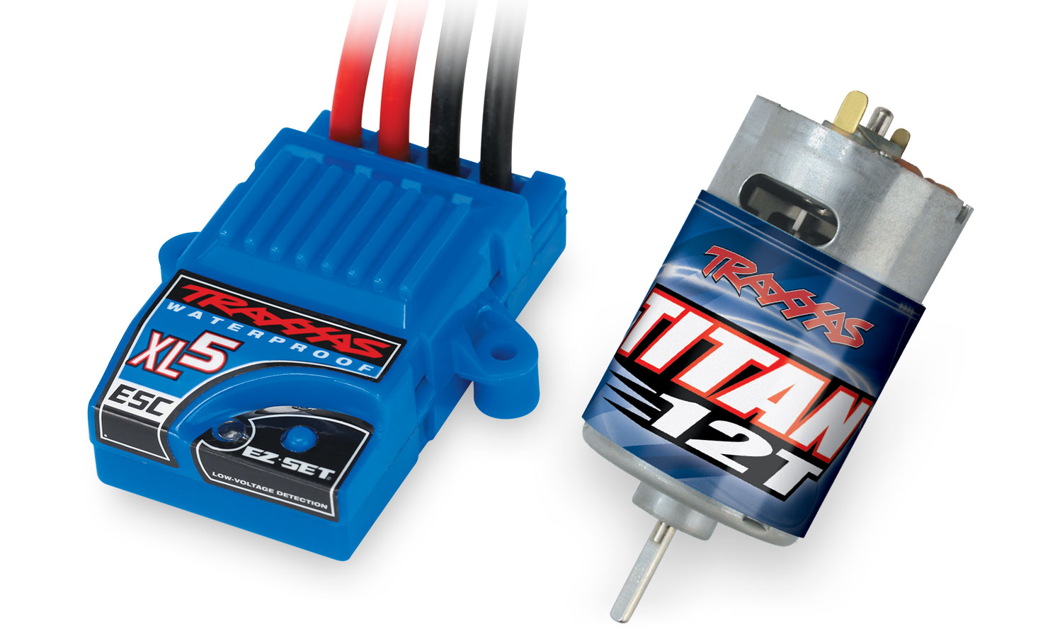 XL-5 ESC (TRA3018R) и двигатель Titan 12T (TRA3785)