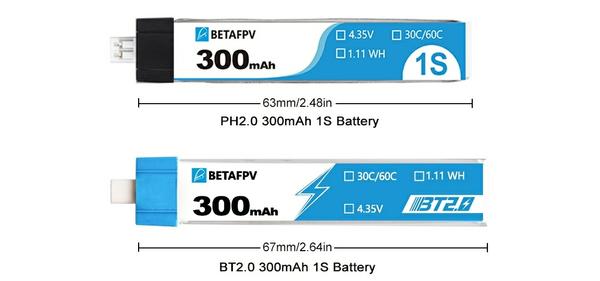 Сравнение аккумуляторов с разъёмами BT2.0 и PH2.0
